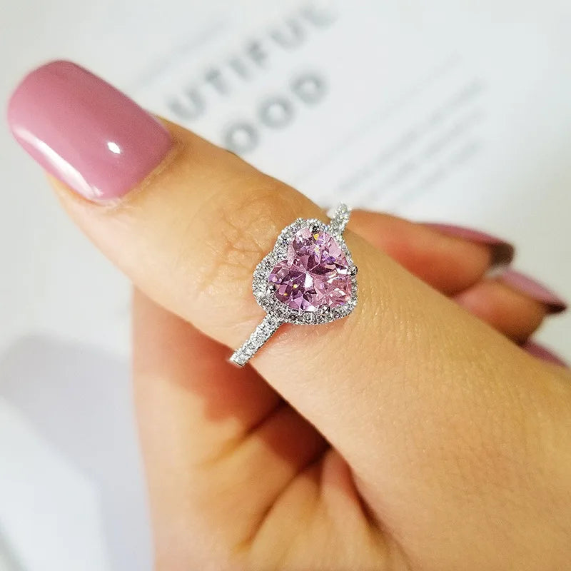 PEMBE ZİRKON TAŞLI PANDORA YÜZÜK