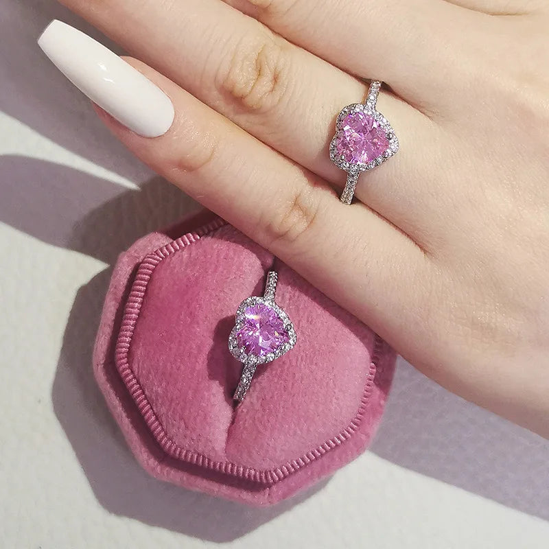 PEMBE ZİRKON TAŞLI PANDORA YÜZÜK